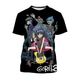 Rock Band Gorillaz 3d Printed T-shirt Men Women Fashion T-shirt Kids Hip Hop Tops Tees Punk Tshirt Graphic T Shirt Mens Clothing