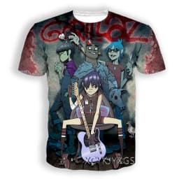 Rock Band Gorillaz 3d Printed T-shirt Men Women Fashion T-shirt Kids Hip Hop Tops Tees Punk Tshirt Graphic T Shirt Mens Clothing
