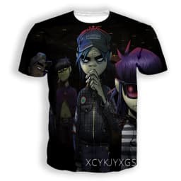 Rock Band Gorillaz 3d Printed T-shirt Men Women Fashion T-shirt Kids Hip Hop Tops Tees Punk Tshirt Graphic T Shirt Mens Clothing