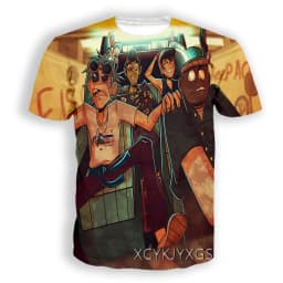 Rock Band Gorillaz 3d Printed T-shirt Men Women Fashion T-shirt Kids Hip Hop Tops Tees Punk Tshirt Graphic T Shirt Mens Clothing