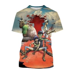 Rock Band Gorillaz 3d Printed T-shirt Men Women Fashion T-shirt Kids Hip Hop Tops Tees Punk Tshirt Graphic T Shirt Mens Clothing