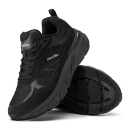 FitVille Newest Walking Shoes for Men Wide Width Sneakers with Arch Support for Flat Feet Heel Pain Relief Plantar Fasciitis