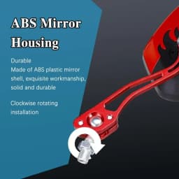 1Pair Universal Motocycle Rear View Adjustable Side Mirrors for Handlebars Aluminum Flame Pattern with 8mm/10mm Screws