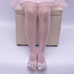 Cat Kitten Thin Embroidery Dots Summer Kawaii Tights for Child Baby Girls Kids Sheer Pantyhose Cute Kitty Ballet Dance Stockings