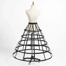 Hollow-out Bird Cage Fishbone (Two/Three/Four/Five) Steel Black White Crinoline Cosplay Violent Lolita Transparent Slip Dress