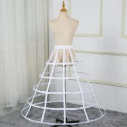 Hollow-out Bird Cage Fishbone (Two/Three/Four/Five) Steel Black White Crinoline Cosplay Violent Lolita Transparent Slip Dress