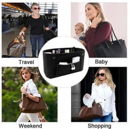 Women's Organizer Handbag Insert Bag Felt Travel Bag Insert Liner Purse Organiser Pouch