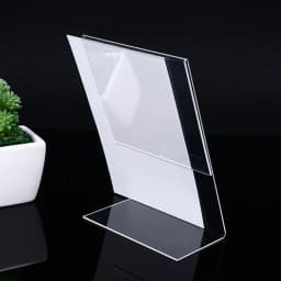 9Pcs Acrylic Price Tags L Shaped Display Stand Slanted Sign Holders Menu Card Table Top ganizer Elegant Appearance Lightweight