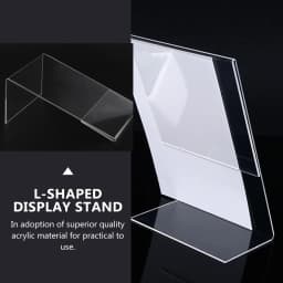 9Pcs Acrylic Price Tags L Shaped Display Stand Slanted Sign Holders Menu Card Table Top ganizer Elegant Appearance Lightweight