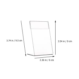 9Pcs Acrylic Price Tags L Shaped Display Stand Slanted Sign Holders Menu Card Table Top ganizer Elegant Appearance Lightweight