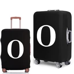Luggage Protective Cover White Letters Print Travel Accessories Elastic Luggage Dust Trolley Case Apply To 18''-28'' Suitcase
