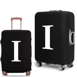 Luggage Protective Cover White Letters Print Travel Accessories Elastic Luggage Dust Trolley Case Apply To 18''-28'' Suitcase