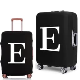 Luggage Protective Cover White Letters Print Travel Accessories Elastic Luggage Dust Trolley Case Apply To 18''-28'' Suitcase