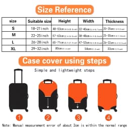 Luggage Protective Cover White Letters Print Travel Accessories Elastic Luggage Dust Trolley Case Apply To 18''-28'' Suitcase