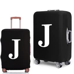 Luggage Protective Cover White Letters Print Travel Accessories Elastic Luggage Dust Trolley Case Apply To 18''-28'' Suitcase