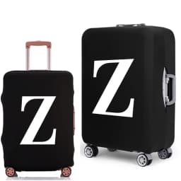 Luggage Protective Cover White Letters Print Travel Accessories Elastic Luggage Dust Trolley Case Apply To 18''-28'' Suitcase