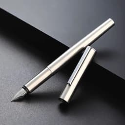 High Quality 0.38mm Extra Fine Nib Fountain Pen Stainless Steel Extremely Black Metal Business Office Writing Calligraphy Pens