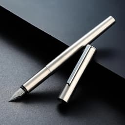 High Quality 0.38mm Extra Fine Nib Fountain Pen Stainless Steel Extremely Black Metal Business Office Writing Calligraphy Pens