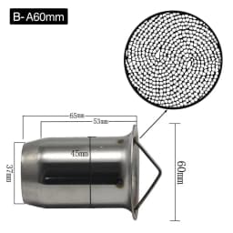 Alconstar- 51mm/60mm Inlet Motorcycle Exhaust Muffler Catalyst DB Killer Moveable DB Killer Silencer Noise Sound Eliminator Race