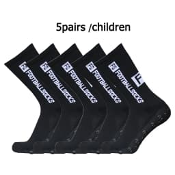 5 Pairs 34-39 New Kids and Teenagers Sports Breathable Football Socks Square Silicone Slip Firm Handle Football Soc
