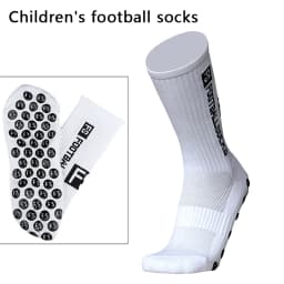 5 Pairs 34-39 New Kids and Teenagers Sports Breathable Football Socks Square Silicone Slip Firm Handle Football Soc