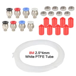 XCR 3D Printer Filament Dryer Box Pneumatic Connector with Nut for PLA ABS Filaments 2.5x4mm PTFE Tube 3D Printer Accessories
