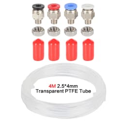 XCR 3D Printer Filament Dryer Box Pneumatic Connector with Nut for PLA ABS Filaments 2.5x4mm PTFE Tube 3D Printer Accessories