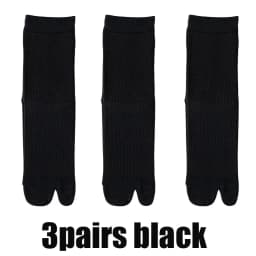 3 Pairs Set Men Toe Socks Fashion Japanese Style Breathable Comfortable Fashion Women Two Finger Socks Solid Colors Simple Sox
