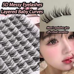 100 Clusters of DIY 5D Fluffy Eyelashes Makeup Eyelash Extension Natural Eyelash Bundle Personal Eyelash Grafting Tool