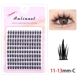 100 Clusters of DIY 5D Fluffy Eyelashes Makeup Eyelash Extension Natural Eyelash Bundle Personal Eyelash Grafting Tool