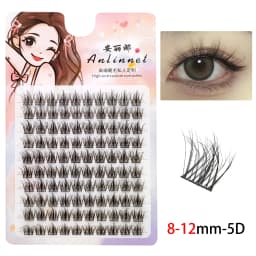 100 Clusters of DIY 5D Fluffy Eyelashes Makeup Eyelash Extension Natural Eyelash Bundle Personal Eyelash Grafting Tool