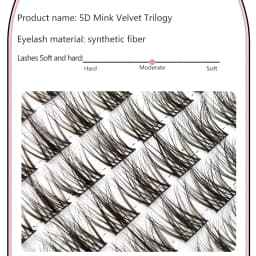 100 Clusters of DIY 5D Fluffy Eyelashes Makeup Eyelash Extension Natural Eyelash Bundle Personal Eyelash Grafting Tool