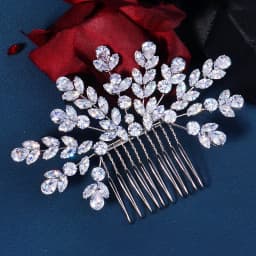 Silver Zirconia New Hair Comb Classic Flower Type Bridal Insert Comb Wedding Bridal Headpieces Jewelry Bridesmaid Gifts