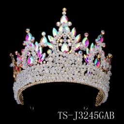 Luxury Diamond Crystal Heavy Crown Bridal Wedding Rhinestone Tiara Classic Bride Headpieces Hair Accessories Jewelry