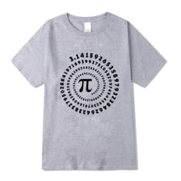 Men's High Quality Cotton Blend Funny Pi Design Print Summer Loose O-Neck Men T-Shirt Short Sleeve T-Shirt Male Tees Tops