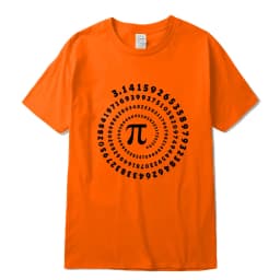 Men's High Quality Cotton Blend Funny Pi Design Print Summer Loose O-Neck Men T-Shirt Short Sleeve T-Shirt Male Tees Tops
