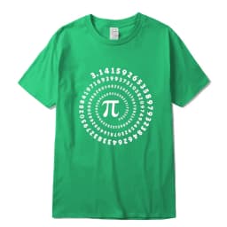Men's High Quality Cotton Blend Funny Pi Design Print Summer Loose O-Neck Men T-Shirt Short Sleeve T-Shirt Male Tees Tops