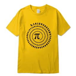 Men's High Quality Cotton Blend Funny Pi Design Print Summer Loose O-Neck Men T-Shirt Short Sleeve T-Shirt Male Tees Tops