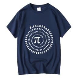 Men's High Quality Cotton Blend Funny Pi Design Print Summer Loose O-Neck Men T-Shirt Short Sleeve T-Shirt Male Tees Tops