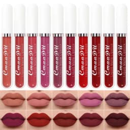 CmaaDu 6pcs/10pcs/set velvet matte durable waterproof easy color non-stick cup texture silky saturation high lip gloss
