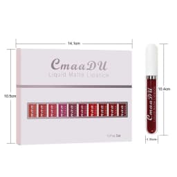 CmaaDu 6pcs/10pcs/set velvet matte durable waterproof easy color non-stick cup texture silky saturation high lip gloss