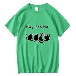 Men's T-shirt High Quality Cotton Blend Funny Cool Cat Printed Summer Casual Loose Cool T Shirt O-Neck Male T-Shirt Tops