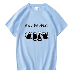 Men's T-shirt High Quality Cotton Blend Funny Cool Cat Printed Summer Casual Loose Cool T Shirt O-Neck Male T-Shirt Tops