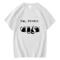 Men's T-shirt High Quality Cotton Blend Funny Cool Cat Printed Summer Casual Loose Cool T Shirt O-Neck Male T-Shirt Tops