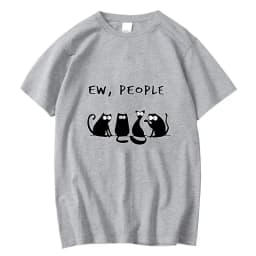 Men's T-shirt High Quality Cotton Blend Funny Cool Cat Printed Summer Casual Loose Cool T Shirt O-Neck Male T-Shirt Tops