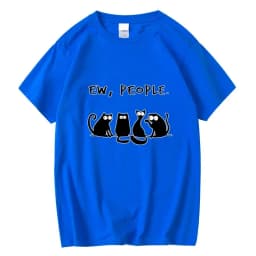 Men's T-shirt High Quality Cotton Blend Funny Cool Cat Printed Summer Casual Loose Cool T Shirt O-Neck Male T-Shirt Tops