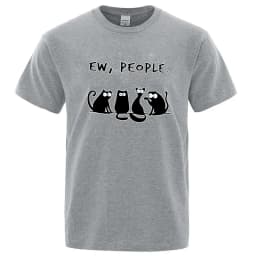 Men's T-shirt High Quality Cotton Blend Funny Cool Cat Printed Summer Casual Loose Cool T Shirt O-Neck Male T-Shirt Tops