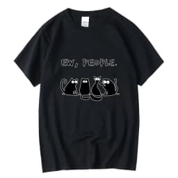 Men's T-shirt High Quality Cotton Blend Funny Cool Cat Printed Summer Casual Loose Cool T Shirt O-Neck Male T-Shirt Tops