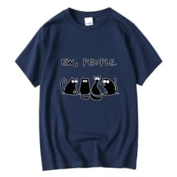 Men's T-shirt High Quality Cotton Blend Funny Cool Cat Printed Summer Casual Loose Cool T Shirt O-Neck Male T-Shirt Tops