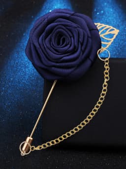 Silk Rose Gentleman's Premium Handmade Flower Lapel Pin Boutonniere Flower Boutonniere Pins for Men Wedding Groom Ball Party
